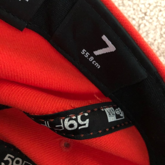 Miami Marlins New Era Flat Bill Hat (Orange) - Picture 4 of 4